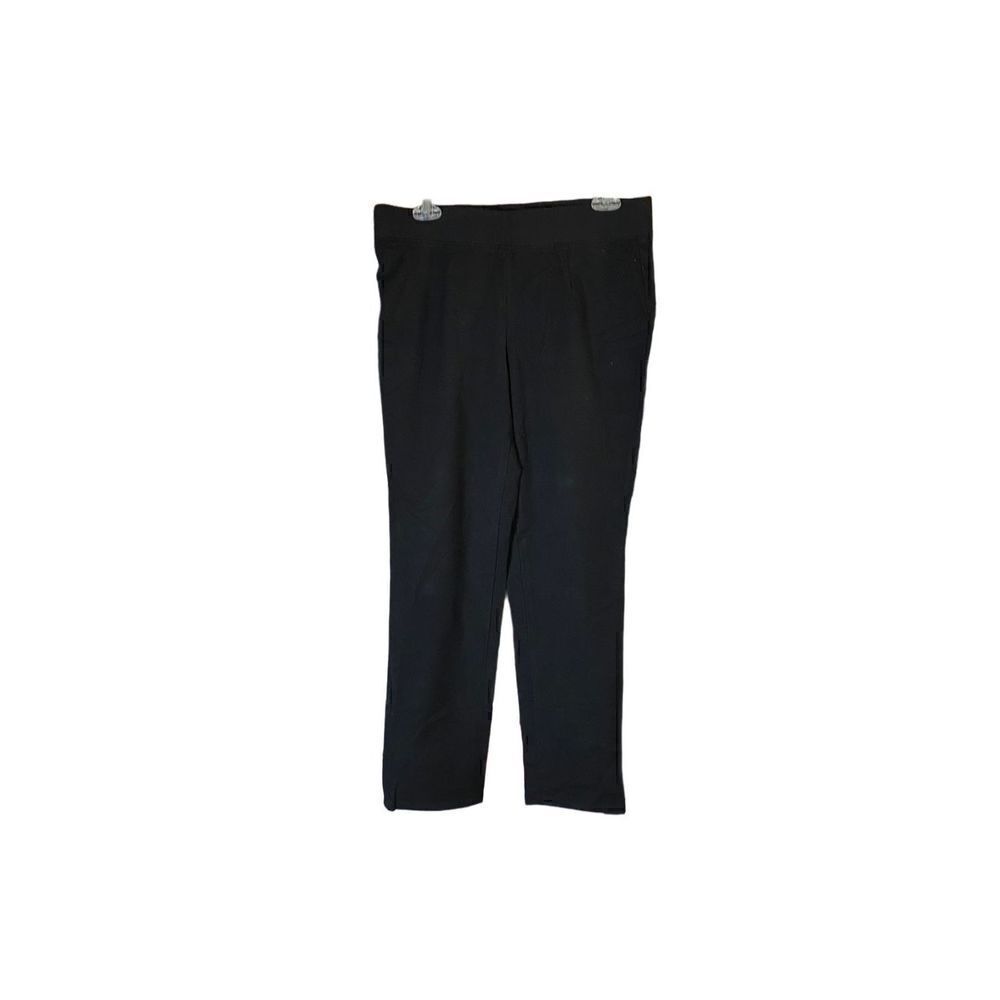 Talbots women’s black pull on stretch straight leg dress pants size medium